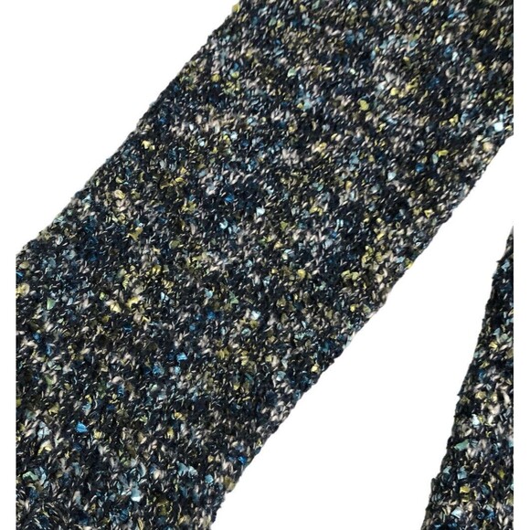 J Jill Sweater Womens Medium Blue Green V Neck Boucle Knit Pullover Sweatshirt - Picture 9 of 15